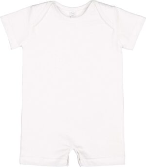 RABBIT SKINS Infant 100% Cotton Premium Jersey Short Sleeve Romper (4486)