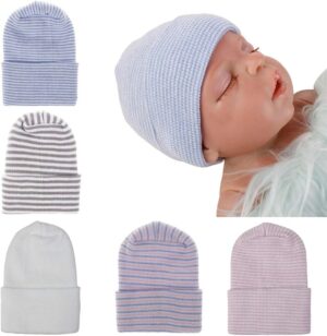 Newborn Hospital Hat Infant Baby Hat Caps with Bow Soft Cute Nursery Beanie Hat
