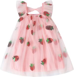 Baby Girl Tutu Dress Summer Kids Floral Tulle Skirt Bowknot Lace Sleeveless Princess Sundress