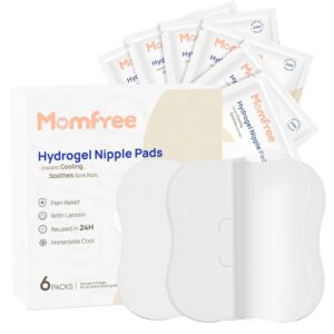 Hydrogel Nipple Gel Pads for Breastfeeding: Soothing Nursing Pads Reusable Instant Cooling Relief | Promotes Healing Irritated Nipples – 6 Packs(12 Count)