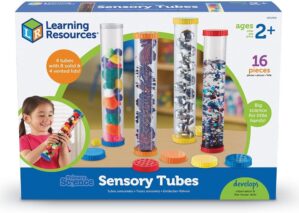 Learning Resources Primary Science Sensory Tubes – Set of 4 Tubes, Ages 2+ Science Toys for Kids, STEM Toys, Fine Motor and Sensory Toys