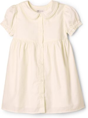 Amazon Essentials x Sofia Grainge Toddlers and Baby Girls’ Cotton Sateen Dress with Collar