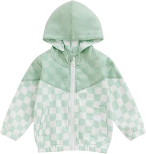 Emmababy Tie Dye Sweatshirt Jacket Baby Girl Hoodie Zipper Long Sleeve Rainbow Print Coat Toddler Hooded Zip Up Outerwear