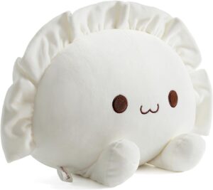 Ditucu Cute Dumpling Plush Pillow Funny Food Soup Stuffed Animal Plushies Toys Soft Hugging Gifts for Kids White 14 inch
