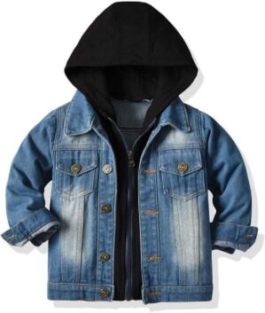 CM C&M WODRO Baby Boys Girls Denim Jacket Kids Toddler Button Down Jeans Jacket Top Coat Outerwear