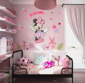 Minnie Mouse Wall Stickers Vinyl Decals Kids Girls Nursery Baby Room Decor