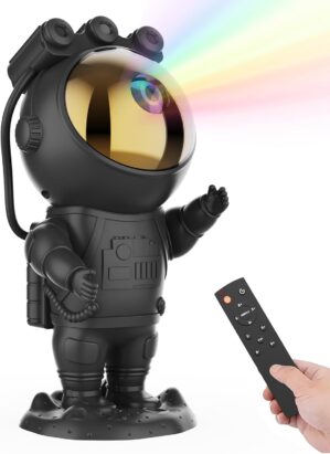 Astronaut Star Projector Galaxy Night Light, Space Projector, Starry Nebula Ceiling LED Lamp, with Timer and Remote Control, Kids Room Decor Aesthetic, for Christmas, Birthdays, Valentine’s Day