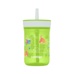 Contigo Leighton Straw Tumbler, 14 oz, Cool Lime (Dogs)
