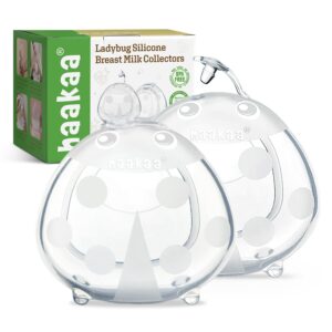 haakaa Ladybug Milk Collector Wearable Milk Collector Ladybug Breastmilk Collector Breastfeeding Milk Catchers Breast Milk Savers 2.5oz/75ml 2 PCS