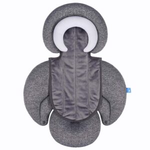 COOLBEBE New 2-in-1 Babybody Supports for Baby Newborn Infants – Extra Soft Stroller Cushion Pads Car Seat Insert, Perfect for Carseats, Strollers, Swings, Grey