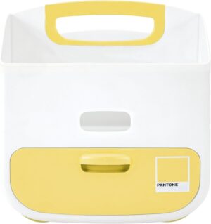 Ubbi Portable Diaper Changing Station Diaper Storage Caddy Organizer, Stores Baby Diapers, Wipes & Baby Accessories, Pantone Yellow