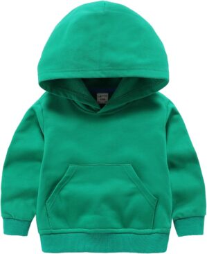 Baby Kids Boy Girl Solid Casual Pocket Hoodie Sweatershirt Long Sleeve Pullover Tops 1-6T