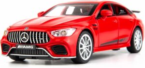 1/32 Benz AMG GT63 Model Car Zinc Alloy Diecast Collectible Toy Car Pull Back with Light and Sound Toy Vehicle for 3+ Years Old Kids(Red)