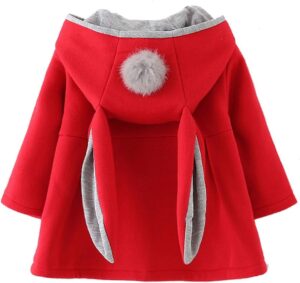 Urtrend Baby Girl’s Toddler Kids Fall Winter Coat Jacket Outerwear Ears Hood Hoodie