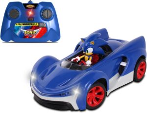 NKOK Team Sonic Racing 2.4GHz Radio Control Toy Car with Turbo Boost – Sonic The Hedgehog 601, Features Working Lights, Adjustable Front Wheel Alignment, Super Fun and Easy, Ages 6 and up