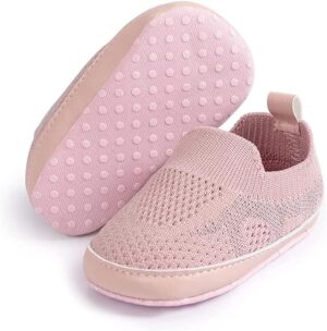 Clowora Unsex Baby Boys Girls Canvas First Walkers Shoes,Infant Non Slip Soft Sole Toddler Flat Lazy Loafers Sneaker