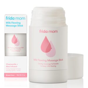Frida Mom Milk Flowing Massage Stick for Breastfeeding and Nursing Moms, Easter Basket Stuffer, Infused with Chamomile + Aloe to Hydrate and Soothe