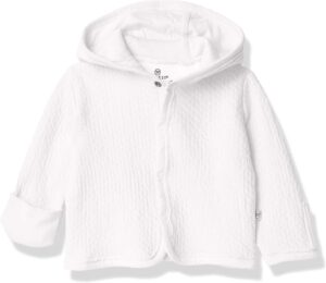 HonestBaby Front Hooded Jackets, Side-snap Top, Hoodies in Cozy 100% Organic Cotton Infant Baby Boys, Girls, Unisex