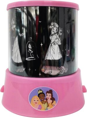 Idea Nuova Disney Princess Color Changing Projection Kids Lamp and Nightlight