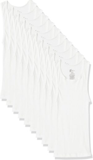 Hanes Boys’ Ecosmart Cotton Tank Undershirt 5-Pack