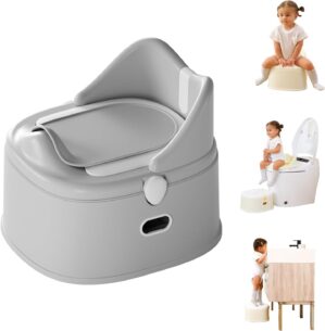 3 in 1 Toddler Potty Training Toilet Seat Potty Seats with Steps Ladder foldable Potty Train Chair Adapter for Toddlers Kids Boys Girls Child Baby Must Haves Step Stool Essentials Portable Stairs