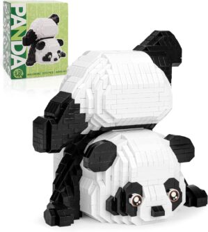 Cute Panda Mini Building Blocks Sets for Goodie Bags, Not Compatible with Lego Animals, 1325 PCS Micro Mini Building Toy Bricks for Adults, Party Favors for Kids Boys Girls 12-14