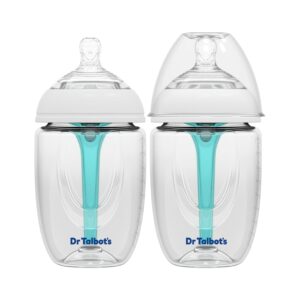 Dr. Talbot’s Anti-Colic Bottles – 9 oz (2-Pack) – Baby Bottles for Newborn Babies 0+ Months – Self Sterilizing Newborn Bottles with Slow Flow Soft Flex Nipple and Advanced Venting System