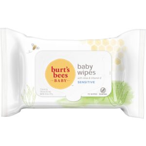 Burt’s Bees Baby Wipes,Unscented Natural Baby Wipes for Sensitive Skin with Aloe and Vitamin E – 72 Wipes