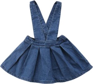 ZAXARRA Toddler Baby Girls Strap Suspender Skirt Overalls Dress Outfit