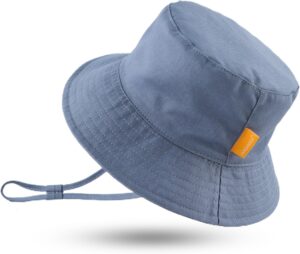 JANGANNSA Cotton Baby Sun Hat Infant Toddler Boys Girls Bucket Hats Summer Sun Protection Kids Beach Caps