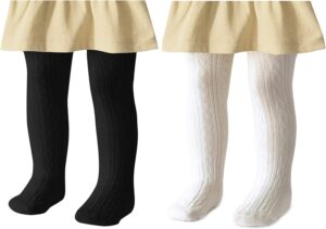 Baby Girls Tights, Seamless Knit Cotton Leggings Pants Infant Toddler Girl Stockings