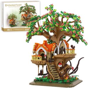 Tree Building Block Toy with LED Light, Mini Brick 1783pcs Building Set Gift for Adult Teen 14+