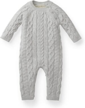 Hope & Henry Baby Organic Cable Knit Sweater Romper