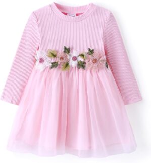 PATPAT Girl’s Tulle Dress Tutu Party Birthday Poster Formal Fancy Flower Princess Dresses