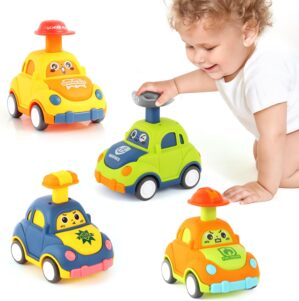 Car Toys for Toddlers 1-3 One Year Old Boy Birthday Gift for Boys Girls 1-3 Pull Back City Vehicle Toys Easter Basket Stuffers Party Favors for Kids
