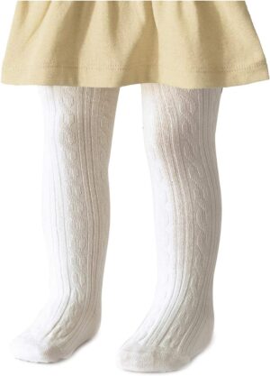 Baby Girls Tights, Seamless Knit Cotton Leggings Pants Infant Toddler Girl Stockings