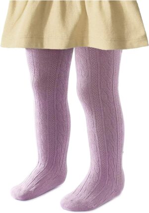Baby Girls Tights, Seamless Knit Cotton Leggings Pants Infant Toddler Girl Stockings