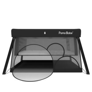 Pamo Babe Travel Crib – Lightweight Baby Playpen with Bassinet, Portable Mini Playard