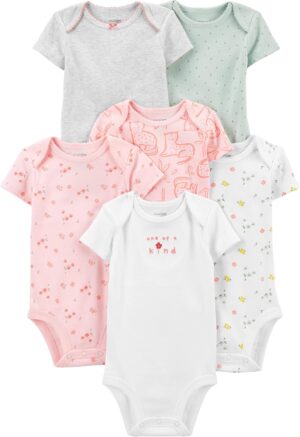 Simple Joys by Carter’s baby-girls 6-pack Short-sleeve Bodysuit