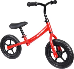 Elantrip Balance Bike, Lightweight Black Toddler Bike for 1-3 Year Old Boys, Birthday Gift Toys for 1-3 Year Old Boys and Girls, No Pedal Bikes for Kids with Adjustable Handlebar and seat