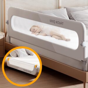 Foldable Toddler Bed Rails – Kids Guard Bumper for Crib Safe Bed Side Rail for Twin Queen King Full Size Beds(78.7inch)