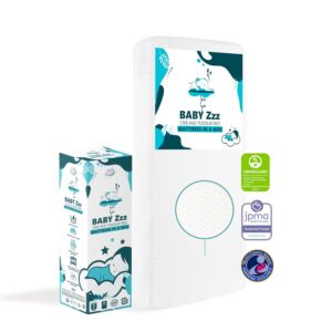 Baby Zzz 5″ Baby Mattress, Greenguard Gold & JPMA Certified Crib Mattress, Fits All Standard Cribs & Toddler Beds, Waterproof Sleep Surface and Machine Washable Outer Cover