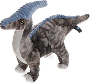 Dinosaur Plush Toy, 16″ Parasaurolophus Stuffed Animal Throw Plushie Pillow Doll, Soft Grey Fluffy Friend Hugging Cushion – Present for Every Age & Occasion