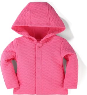 100% Cotton Baby Fall Hoodies Jacket, Comfortable Soft and Warm Baby Spring Jacket,0-24Months Solid-Coloured Coat