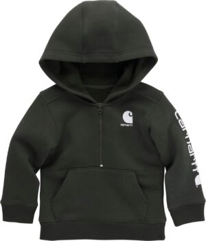 Carhartt Boys’ Long-Sleeve Half-Zip Hooded Sweatshirt