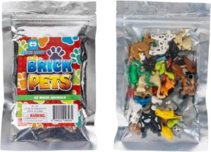 Animal Toy Pet Pack by BrickLoot, 42 Animals Toy Building Block Lego Minifigures Accessories, for Adults & Kids Age 6+, 100% Compatible with Major Brands, Dogs, Cats, Fish, Snakes, Rabbits & More