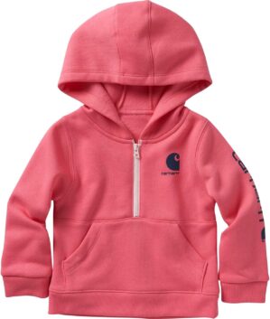 Carhartt Girls’ Long-Sleeve Half-Zip Hooded Sweatshirt
