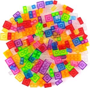 Strictly Briks Compatible with Lego Toy Building Block, Building Creative Play Set for Ages 3 and Up, Compatible with All Major Brick Brands, Clear Colors, 4 Different Shapes and Sizes, 156 Pieces