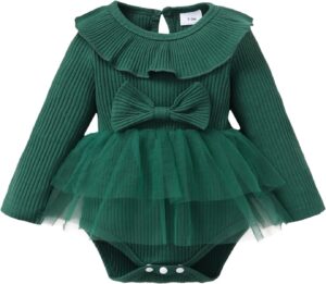 OPAWO Newborn Baby Girl Dress Infant Summer Romper Dress Sleeveless Onesie Halter Romper Tulle Dress One Piece Bodysuit 0-18M