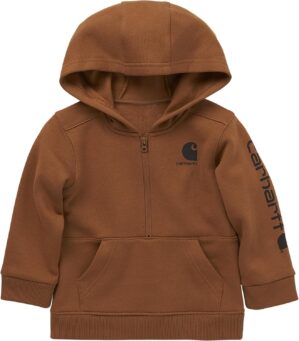 Carhartt Boys’ Long-Sleeve Half-Zip Hooded Sweatshirt